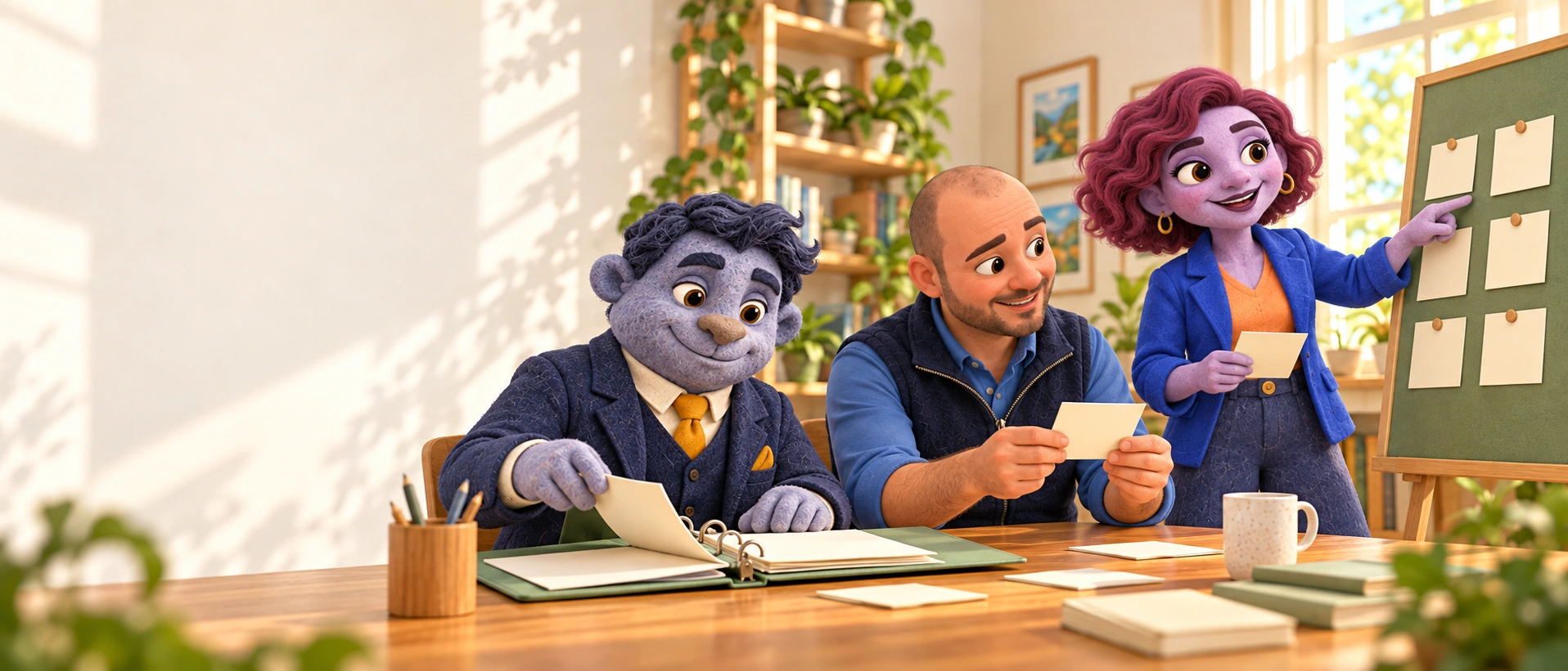Rémy, Hugo et Maya préparent une action associative